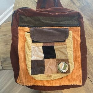 Grateful Dead Corduroy Patchwork Backpack